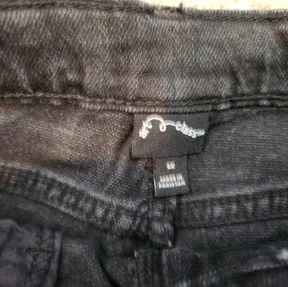 Art Class Girls's 6X Black Pants with Raw Hem